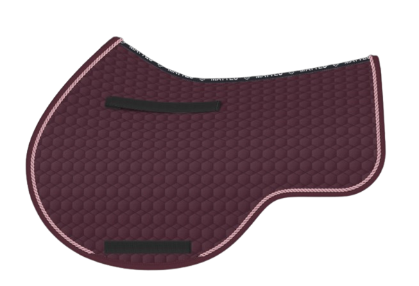 EA Mattes in Australia - Eurofit showjump saddle pad/cloth - blackberry with altrose pink piping