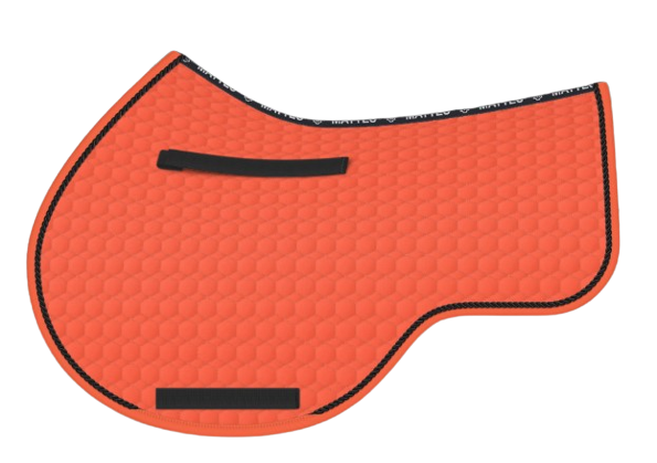 EA Mattes in Australia - Eurofit showjump saddle pad/cloth - orange with black piping