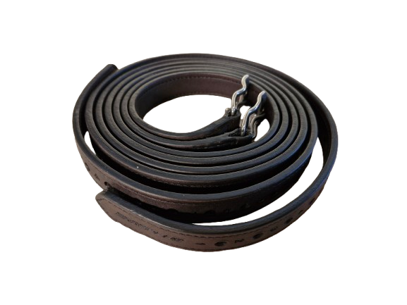 Erreplus Goldline stirrup leathers CLEARANCE - Dk brown 145cm