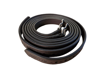 Erreplus Goldline stirrup leathers CLEARANCE - Dk brown 145cm