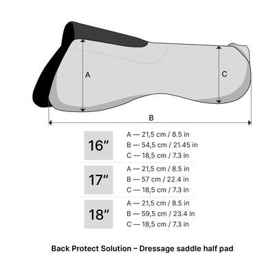 Winderen Saddle Half Pad - Dressage style