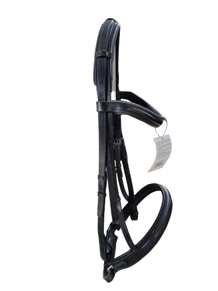 Jefferies IR leather cavesson anatomical bridle_black_XL