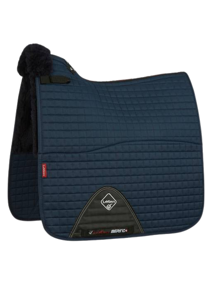 LeMieux Merino sheepskin half lined dressage saddle pad