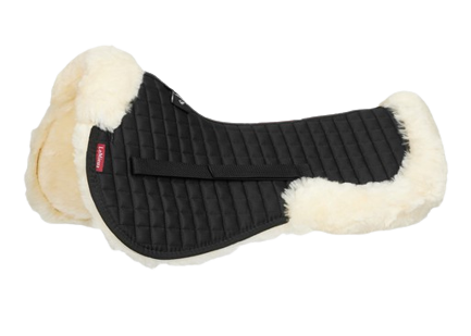 Le Mieux sheepskin - lambskin - half pad numnah - black & natural