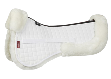 Le Mieux sheepskin - lambskin - half pad numnah - white with white