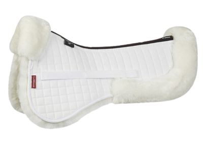 Le Mieux sheepskin - lambskin - half pad numnah - white with white