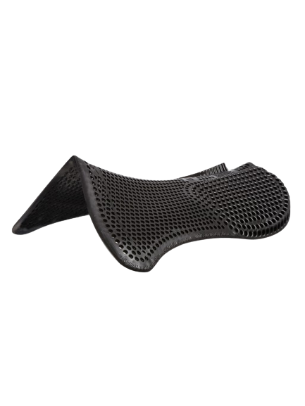 Acavallo shaped non slip gel pad with rear riser, black