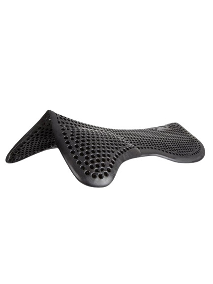 Acavallo shaped non slip gel pad with front riser in black