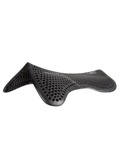 Acavallo shaped non slip gel pad with front riser in black
