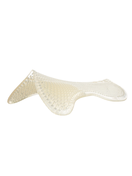 Acavallo shaped non slip gel pad with front riser - clear