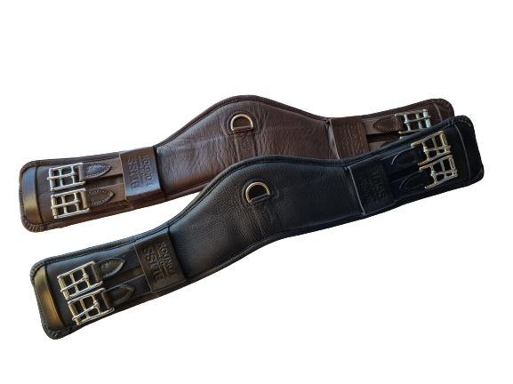 Bliss of London anatomic leather short dressage girth with D rings