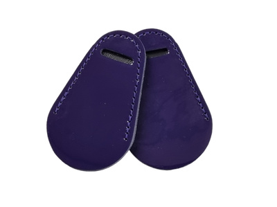 Bliss of London mono stirrup leathers fancy buckle guards - patent purple