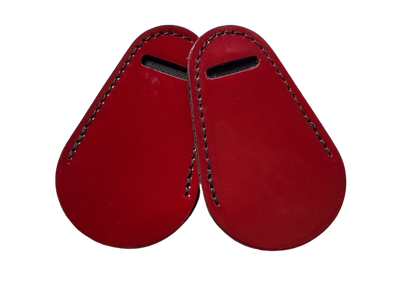 Bliss of London mono stirrup leathers fancy buckle guards - patent cherry red