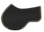 EA Mattes in Australia Eurofit showjump correction pad/cloth with pockets and shims - black with gold piping