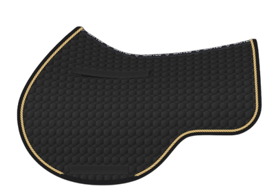 EA Mattes Australia - Eurofit showjump saddle pad/cloth - black with gold piping