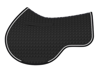 EA Mattes in Australia - Eurofit showjump saddle pad/cloth - black with silver piping