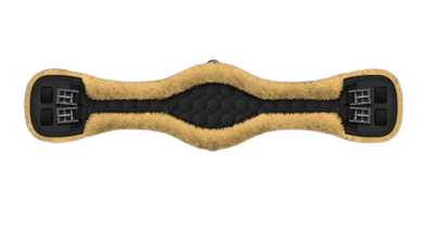 EA Mattes Australia anatomic short sheepskin girth with quilt base - black with natural sheepskin