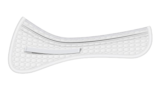 EA Mattes in Australia correction half pad with pockets and shim dressage cut - quilt white with single pocket