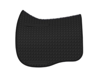 EA Mattes Eurofit dressage saddle pad/cloth - black with black piping