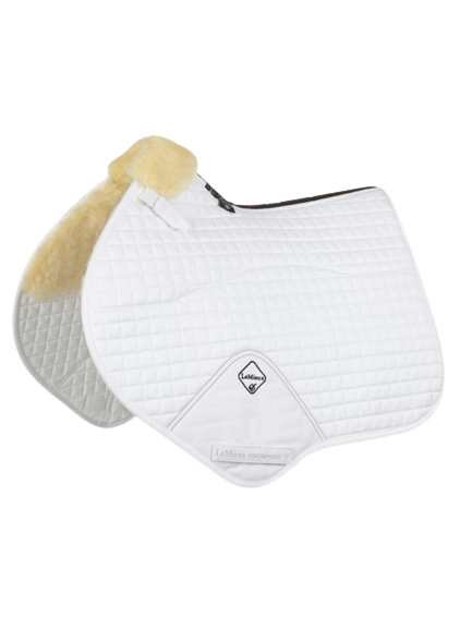 LeMieux Merino sheepskin half lined show jump saddle pad - CLEARANCE