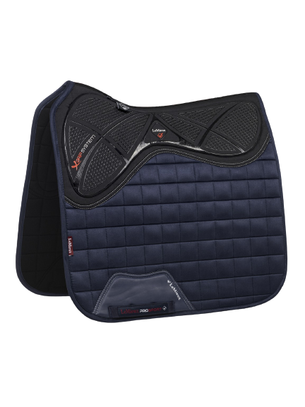 Grand Tapis De Selle LeMieux Dressage - Daim Bleu Benetton - Occasion