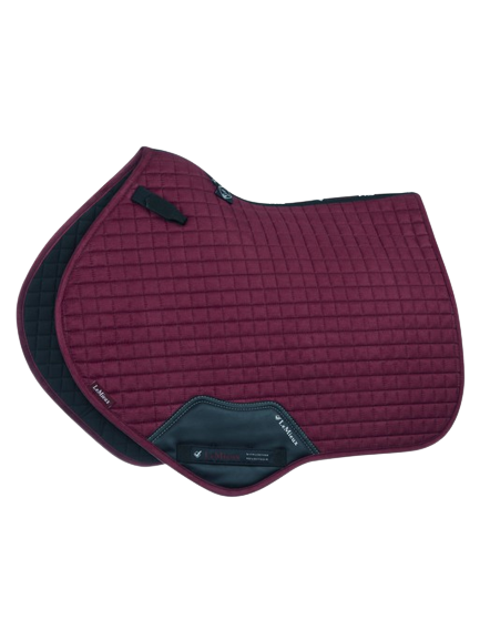 LeMieux suede close contact jump saddle pad-cloth - mulberry