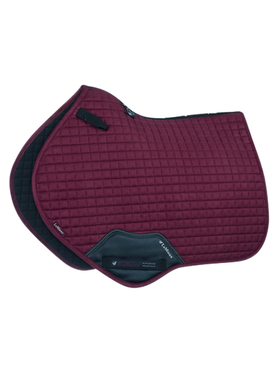 LeMieux suede close contact jump saddle pad-cloth - mulberry