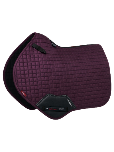 LeMieux suede close contact jump saddle pad - fig purple