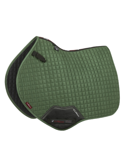 LeMieux suede close contact jump saddle pad - hunter green