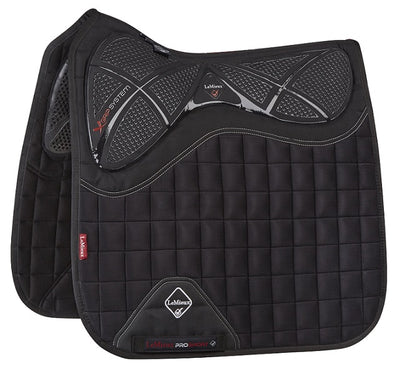 LeMieux X-grip twin sided dressage saddle pad - black 1