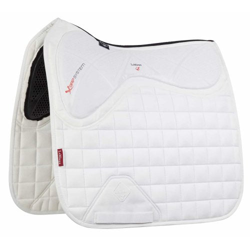 LeMieux X-grip twin sided dressage saddle pad - white